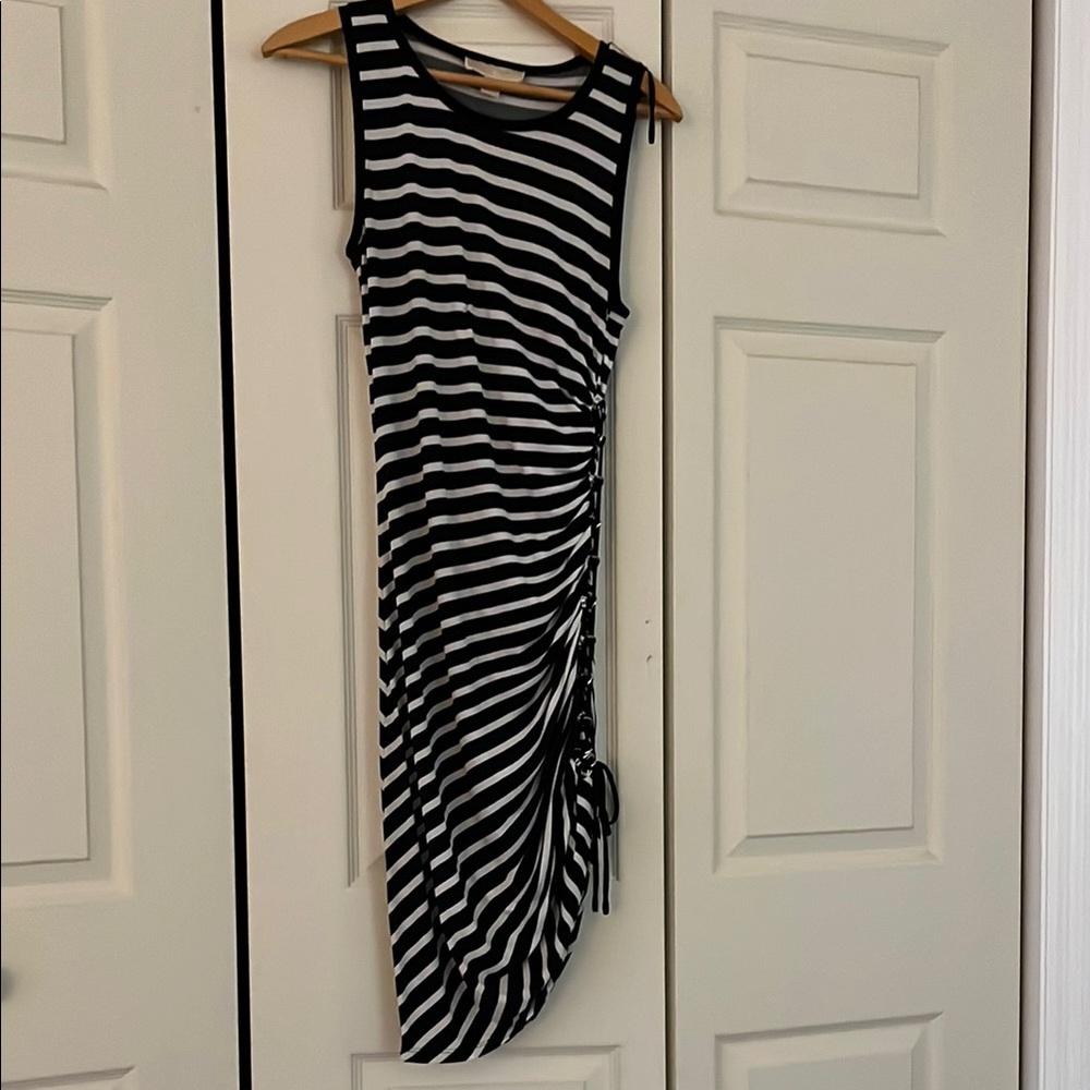 Michael Kors Striped Black White Dress